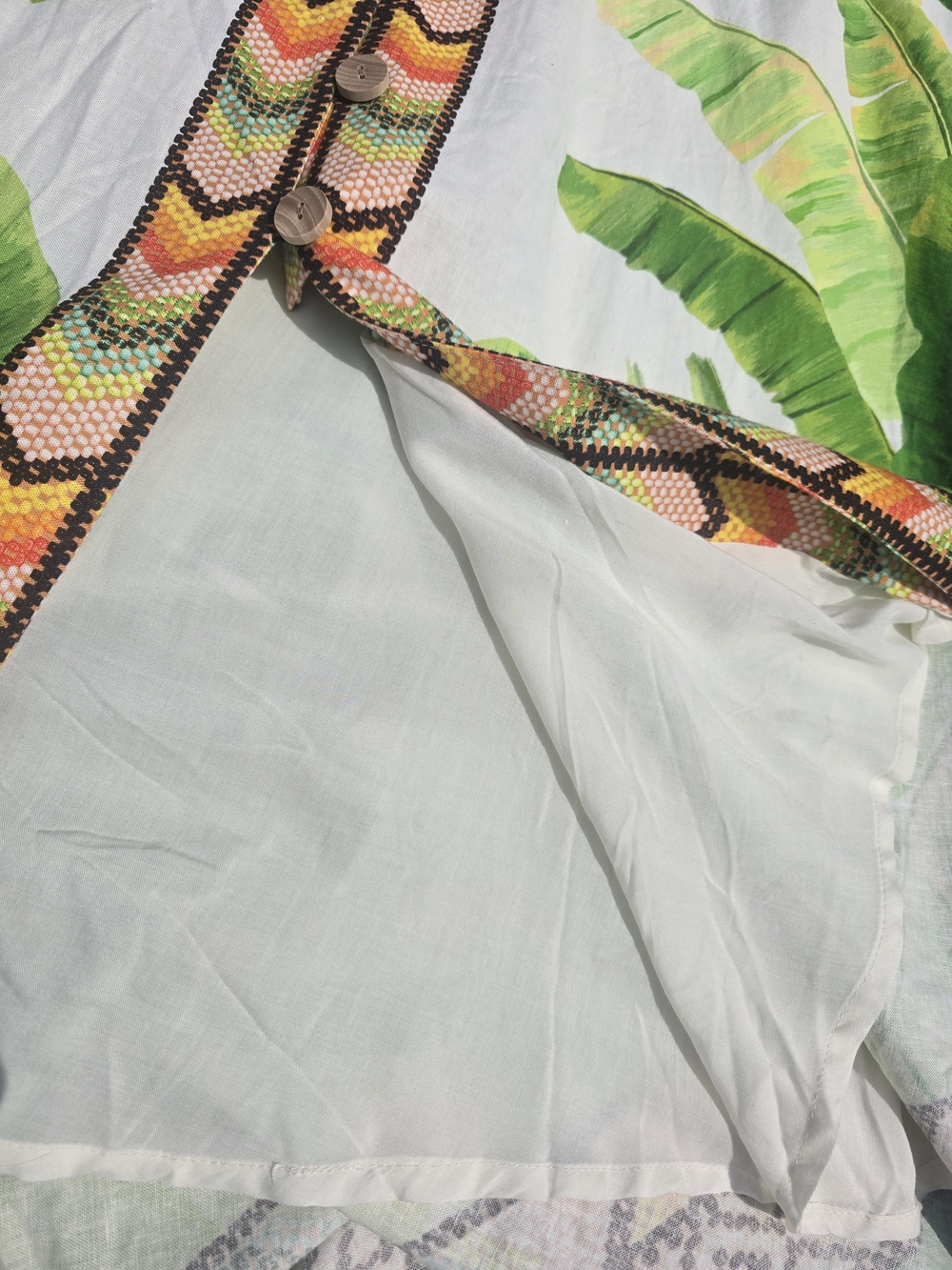 FARM Rio Fresh Forest Midi Dress with Multicolor Trim - Picture 4 of 6
